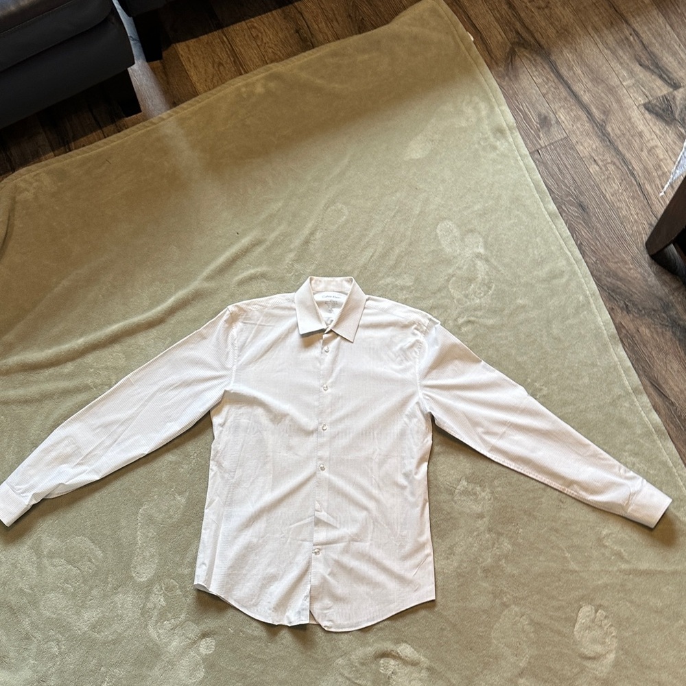 Calvin Klein Men's White Dress Shirt